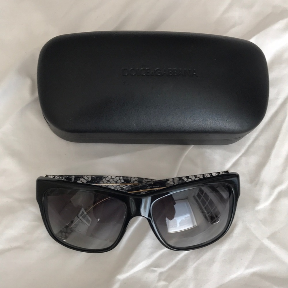 Dolce & Gabbana black lace sunglasses